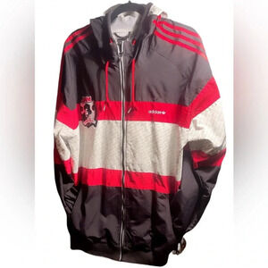 Vintage deadstock Adidas “jam MasterJay”nylon lightweight oversized jacket L